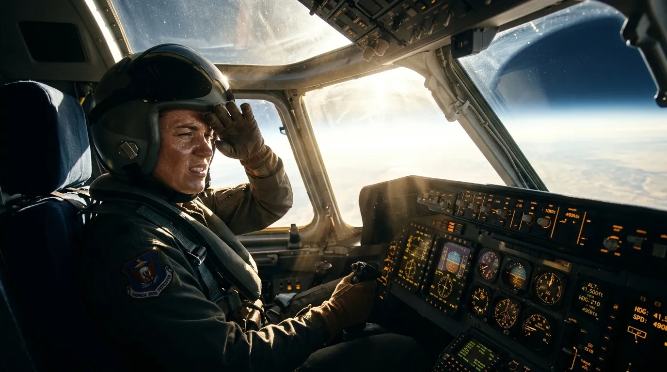 The cockpit environment — heat, glare, vibration and humidity