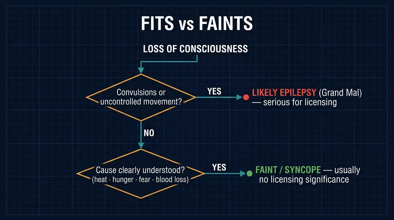 Fits and faints — telling them apart