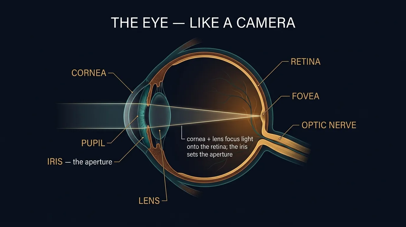 The eye works like a camera