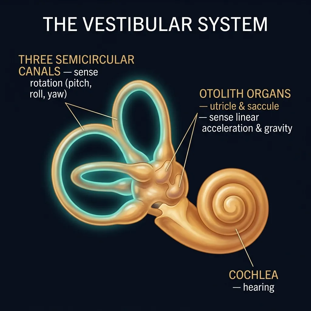 The balance mechanism — the semicircular canals