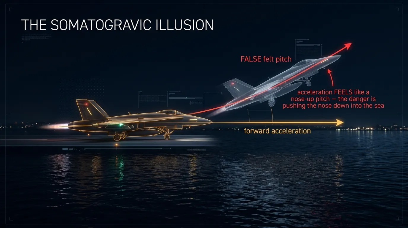 The somatogravic illusion on take-off