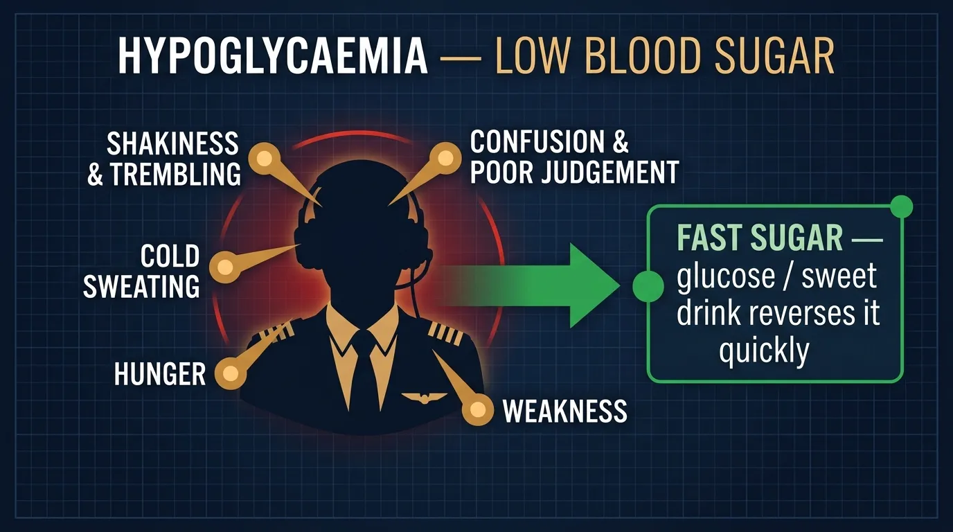 Hypoglycaemia — low blood sugar in flight