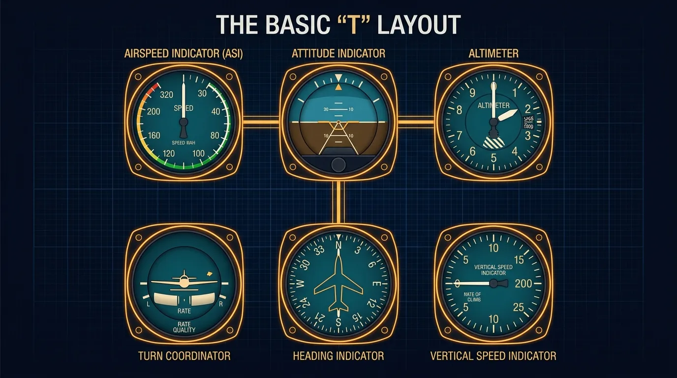 The basic instrument T layout