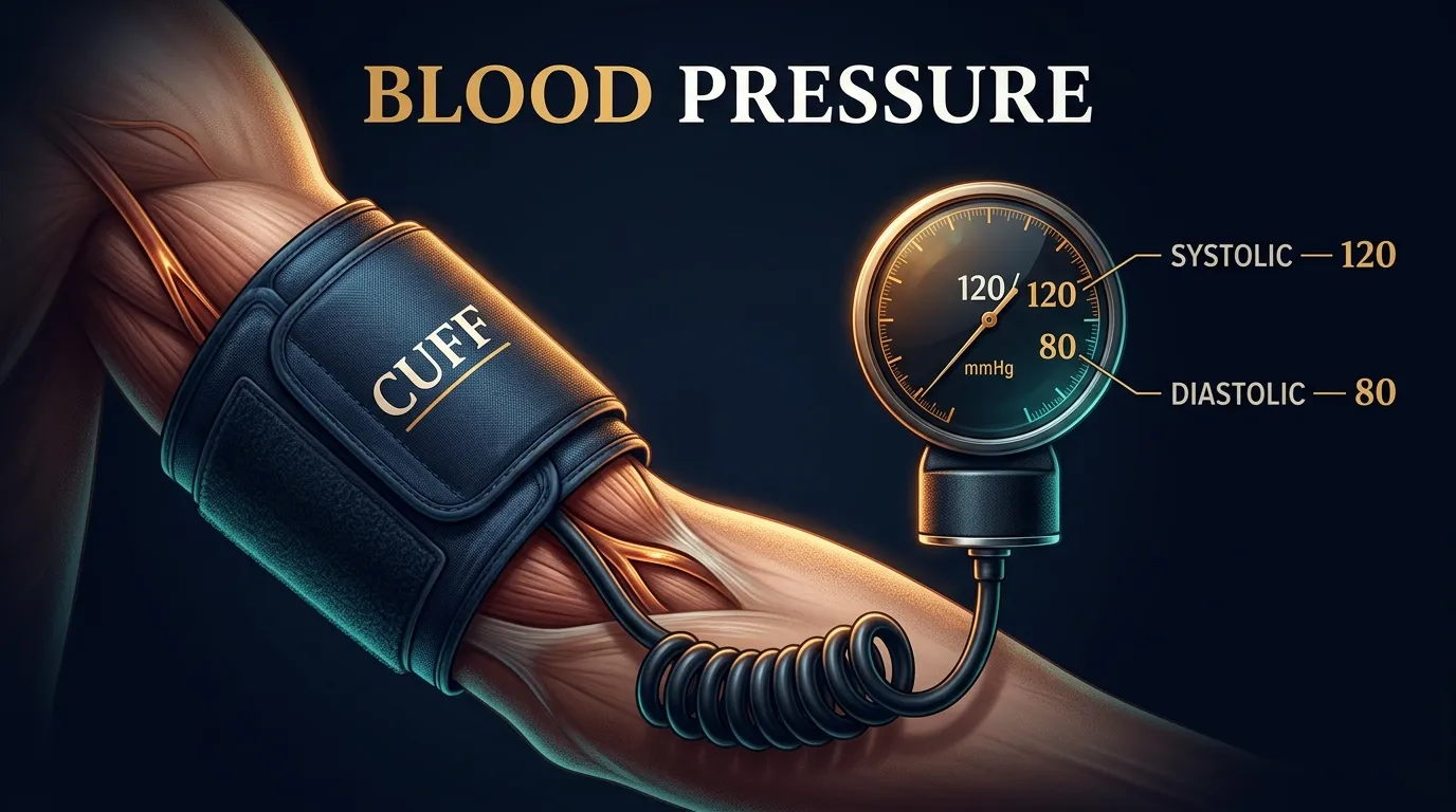 Blood pressure measurement with a cuff