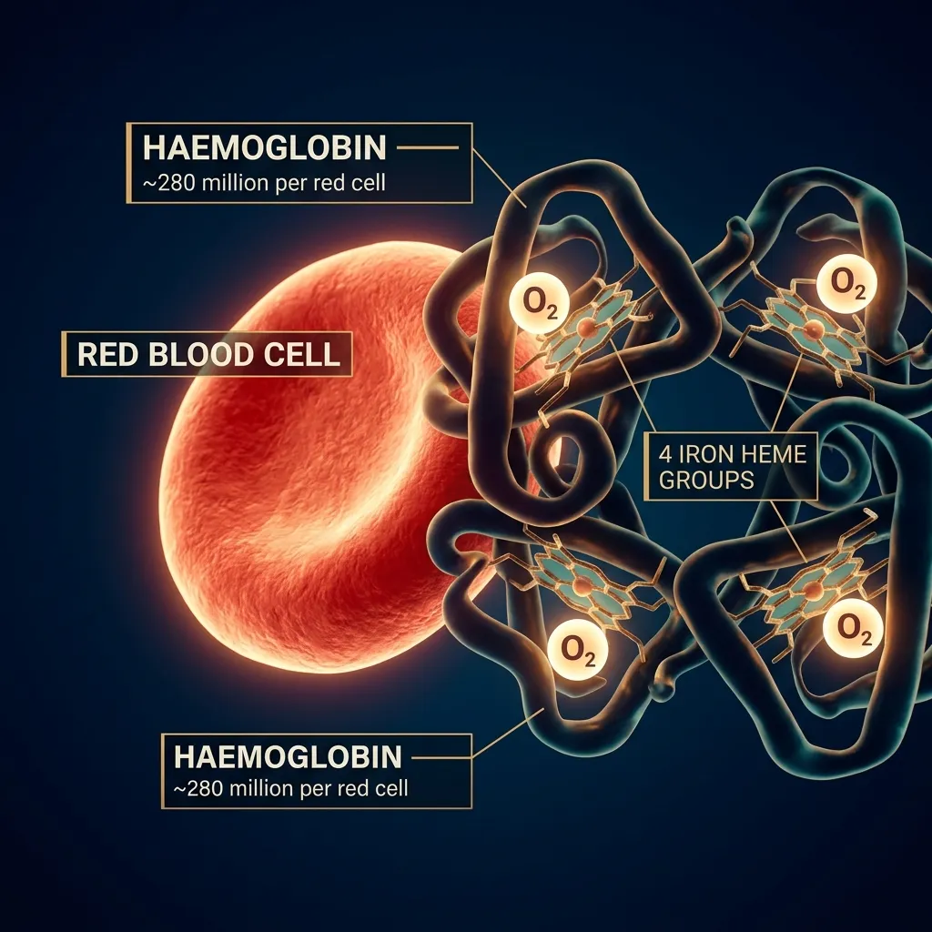Red blood cell and haemoglobin oxygen binding