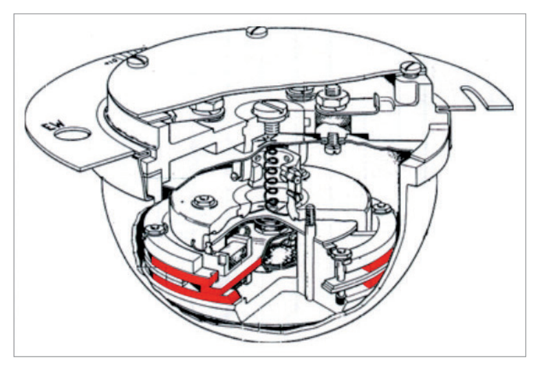 Flux valve components — three spoked device