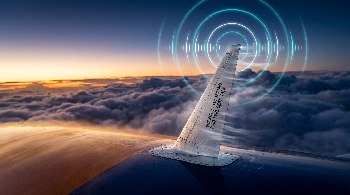 VHF Antenna slicing through clouds