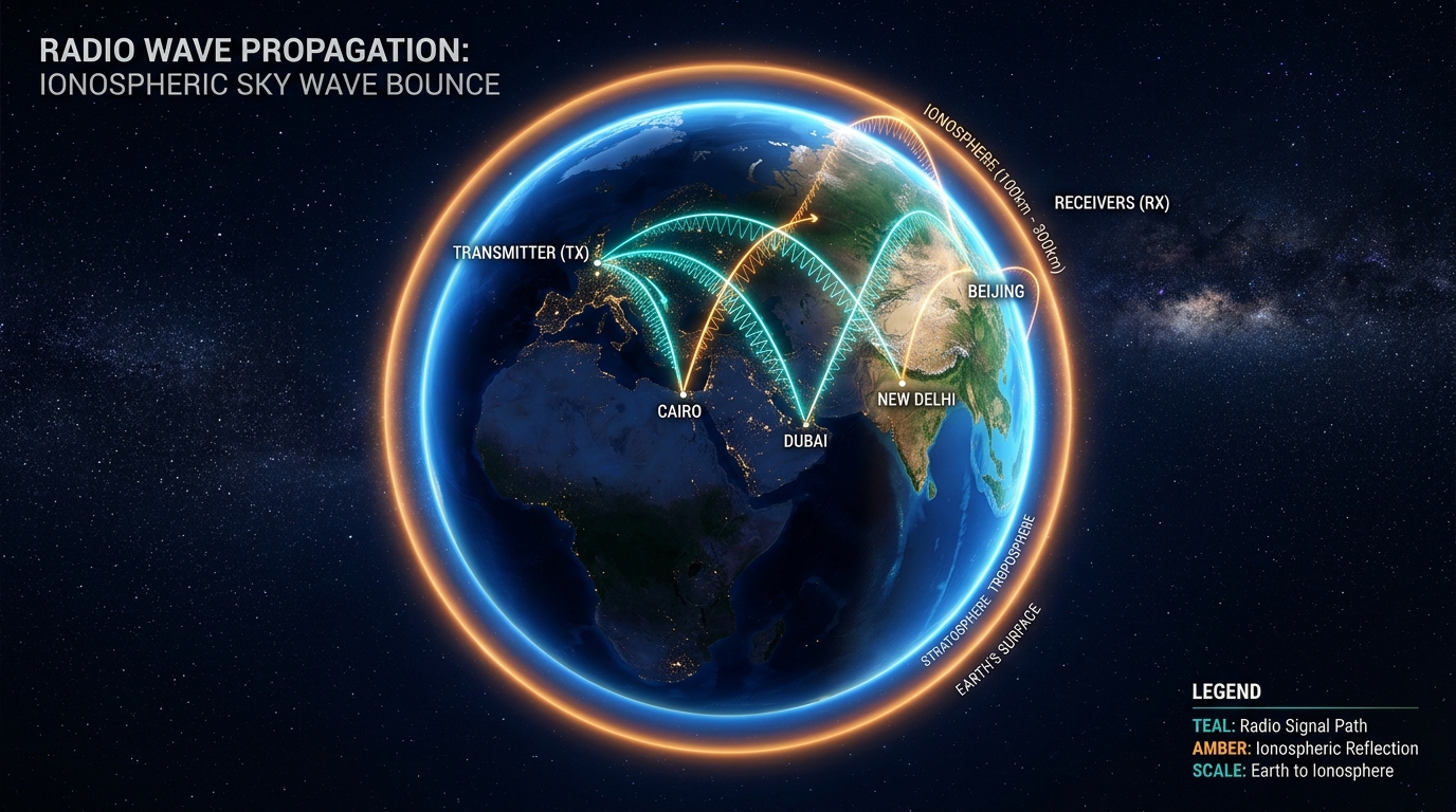 Radio Waves Propagating Over Earth