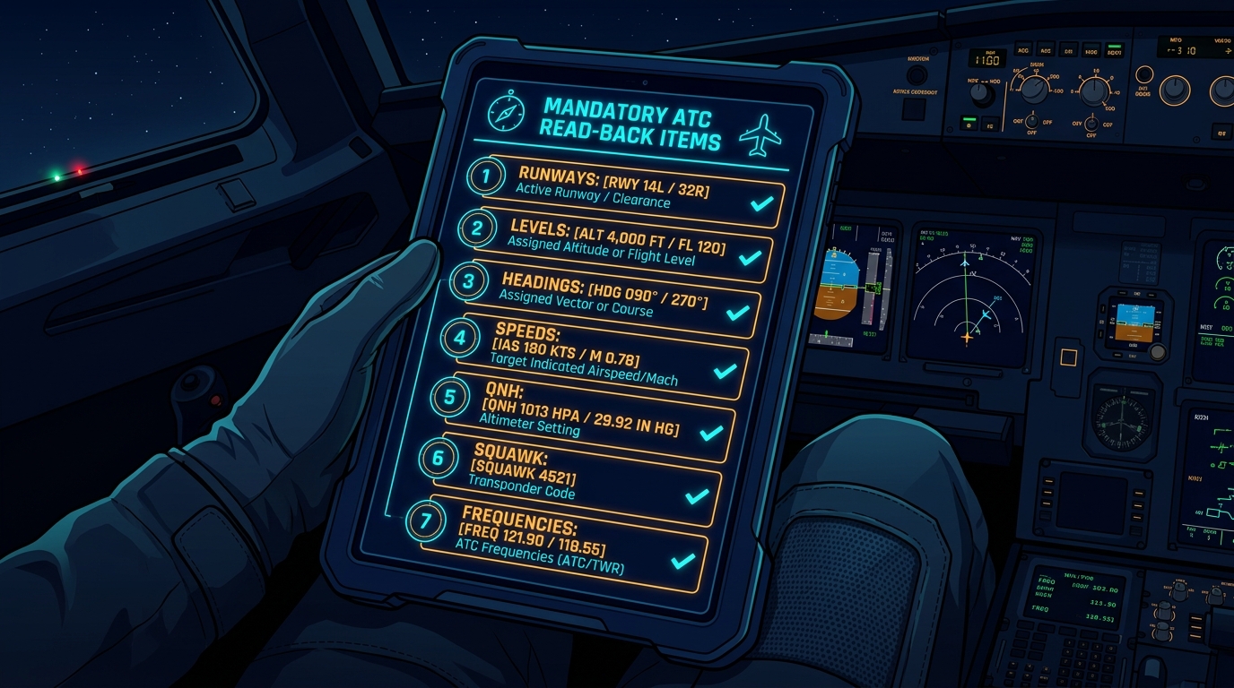 Mandatory Read-Back Checklist