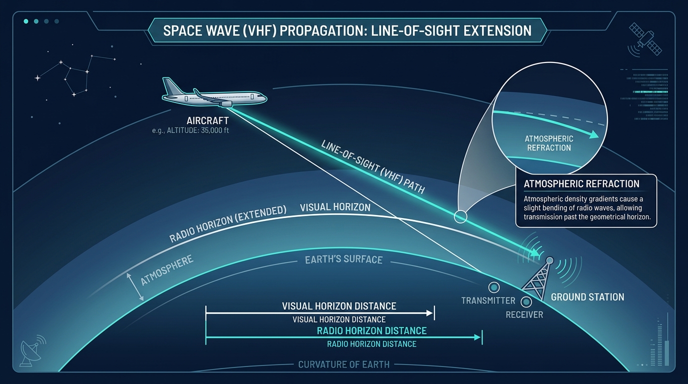 Space Wave and Radio Horizon
