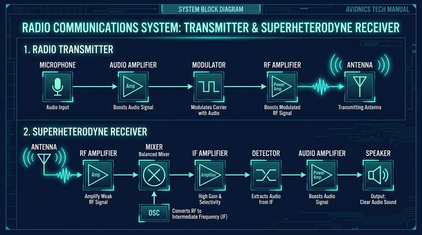 Transmitter and Superheterodyne Receiver Chains