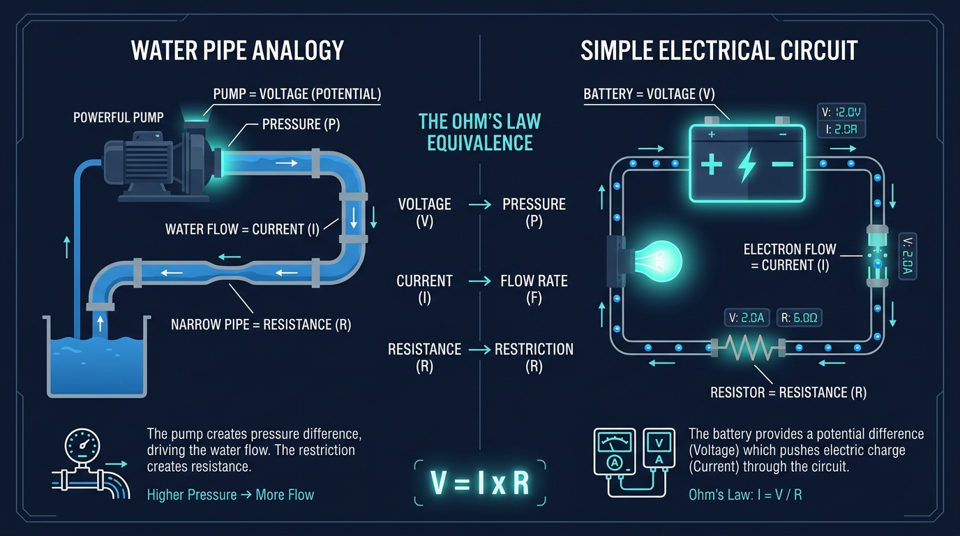 Water Analogy for Electricity