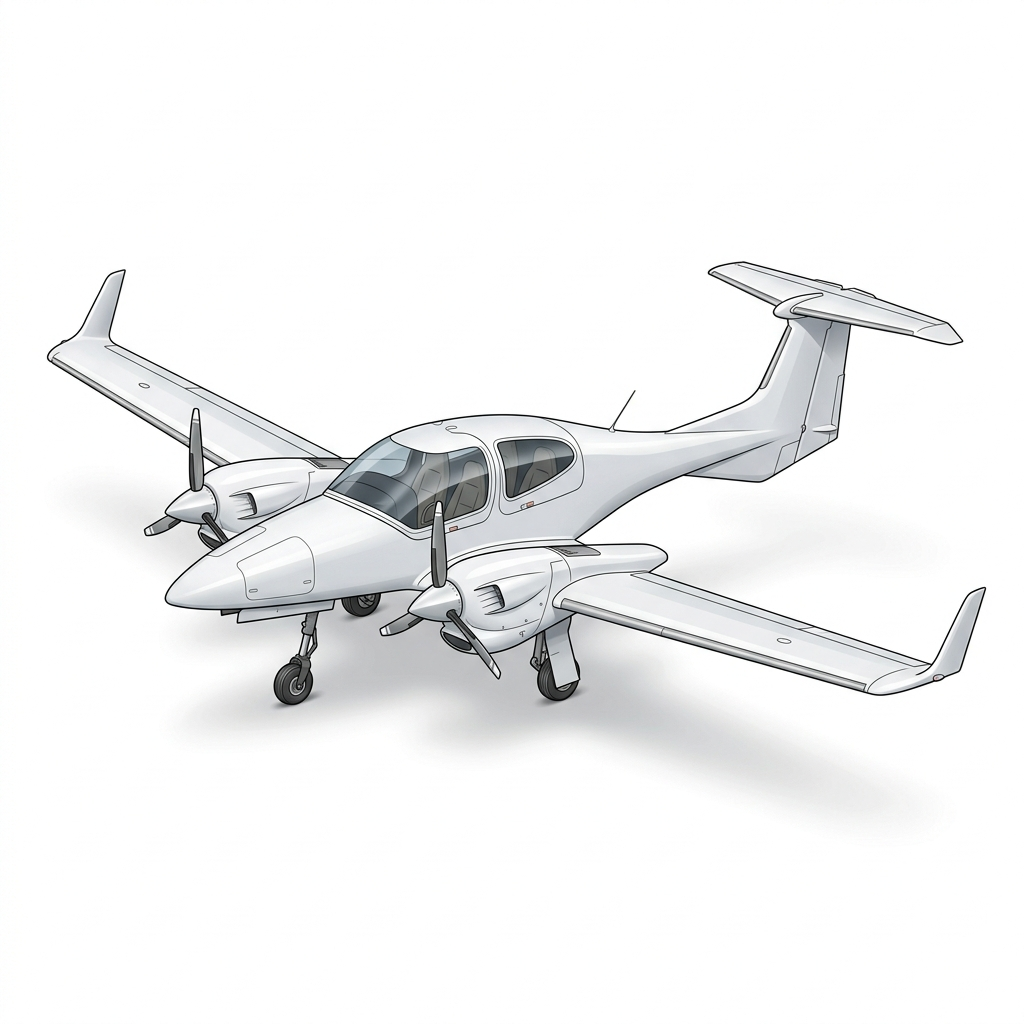 DA-42 NG three-quarter walk-around view